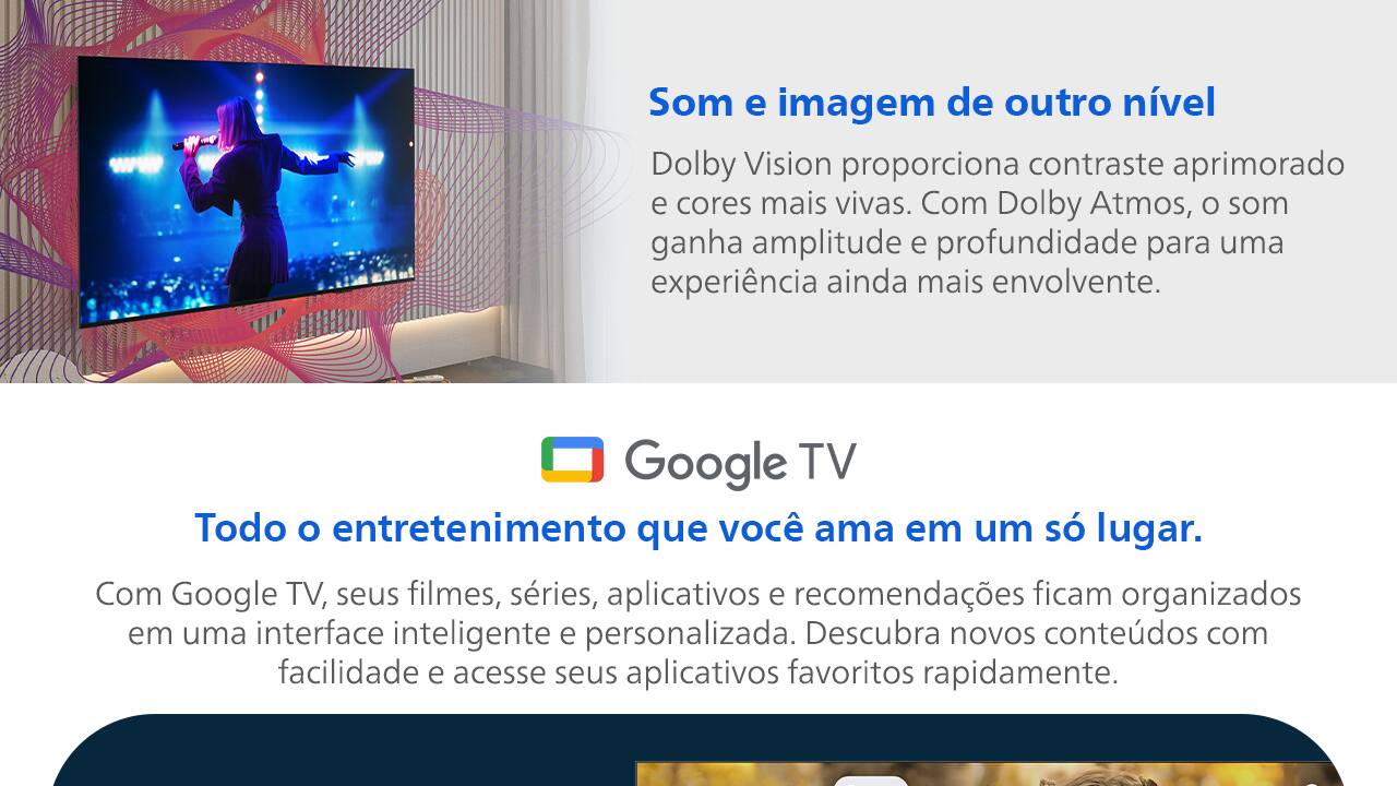 Smart TV 65" 4K UHD Philips 65PUG7231/78 Google TV...