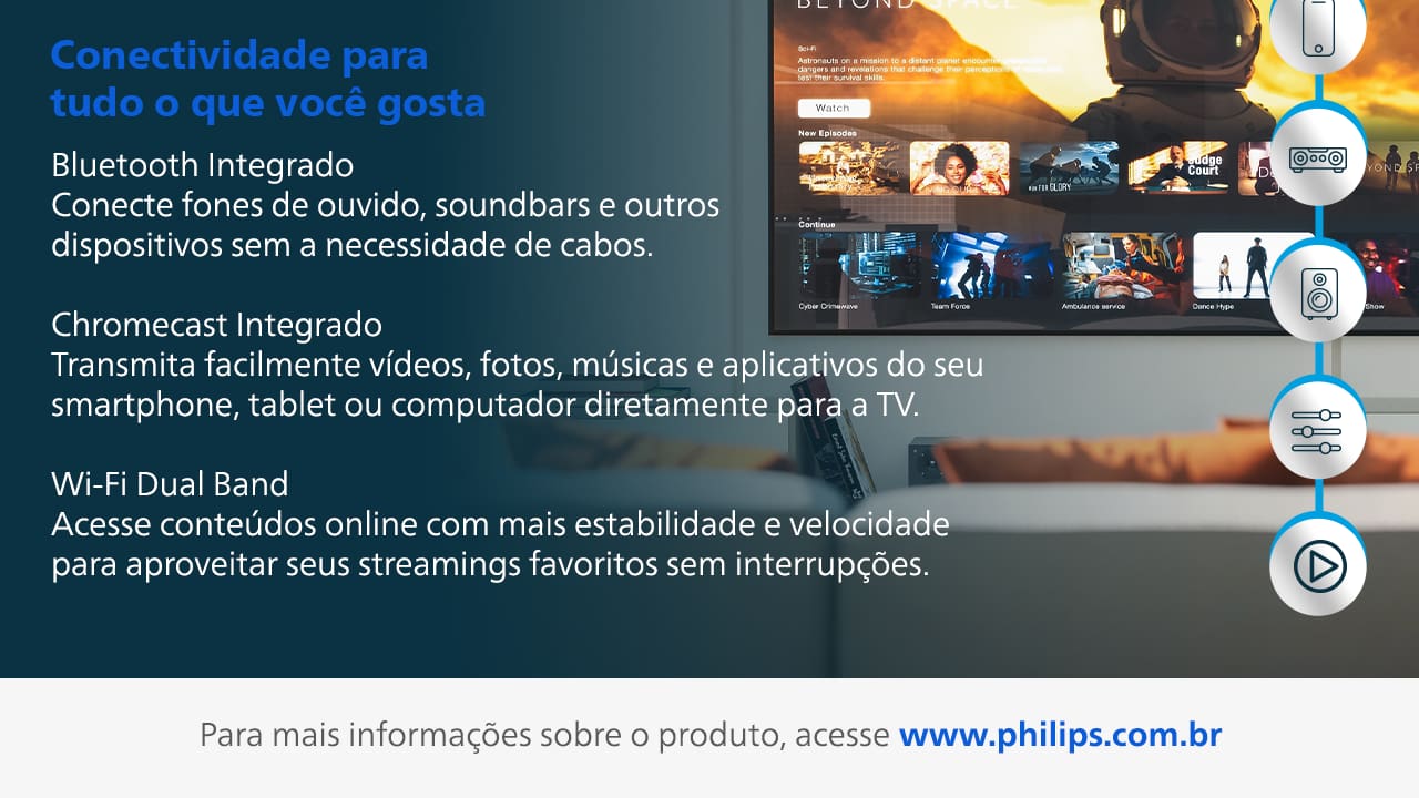 Smart TV 65" 4K UHD Philips 65PUG7231/78 Google TV...