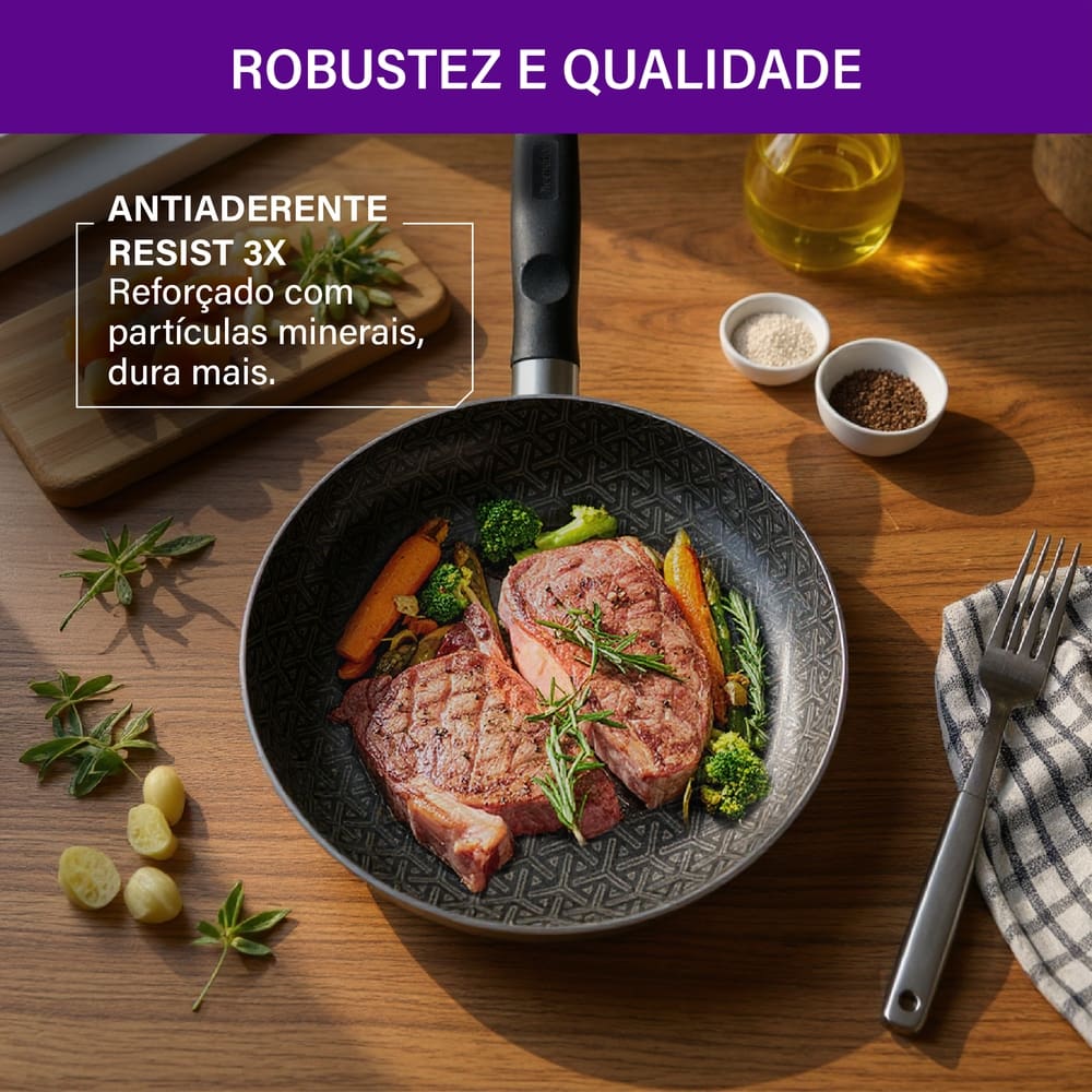 Conjunto de Panelas Rochedo Robusta 5 Peças 