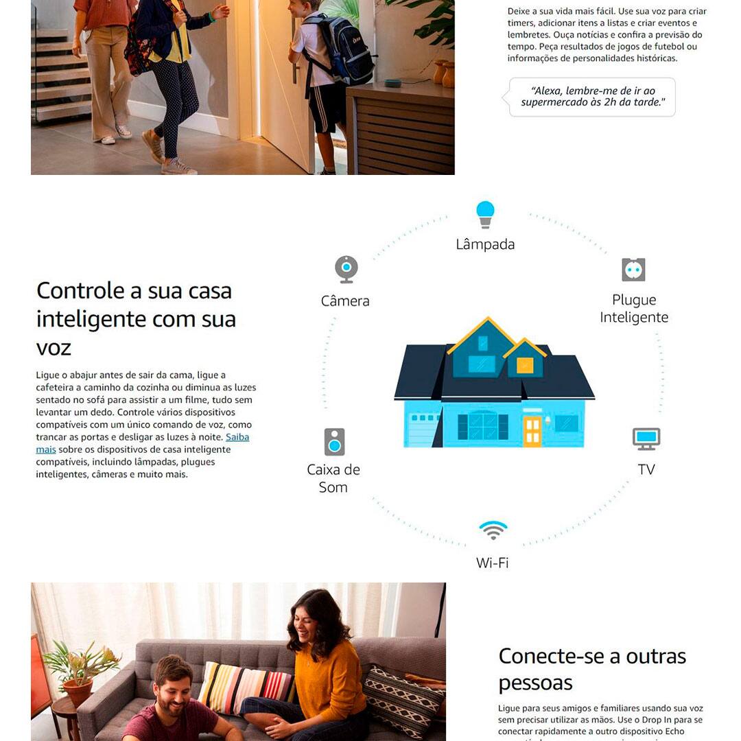 Smart Speaker Amazon Echo Dot 3ª Geração com Alexa - Preto