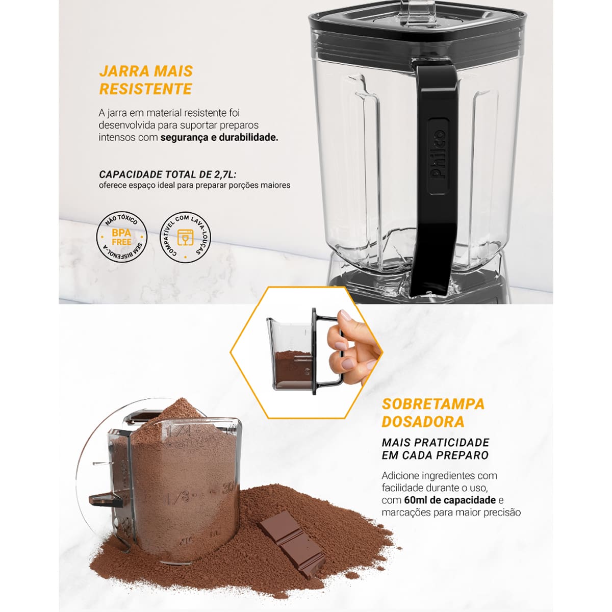 Liquidificador Philco PLQ14A 1300W 12 Velocidades