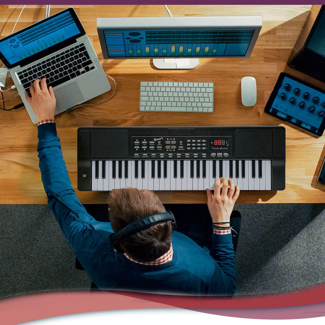 Teclado Musical Queen’s Student D184553 tons ritmos notas acompanhamentos