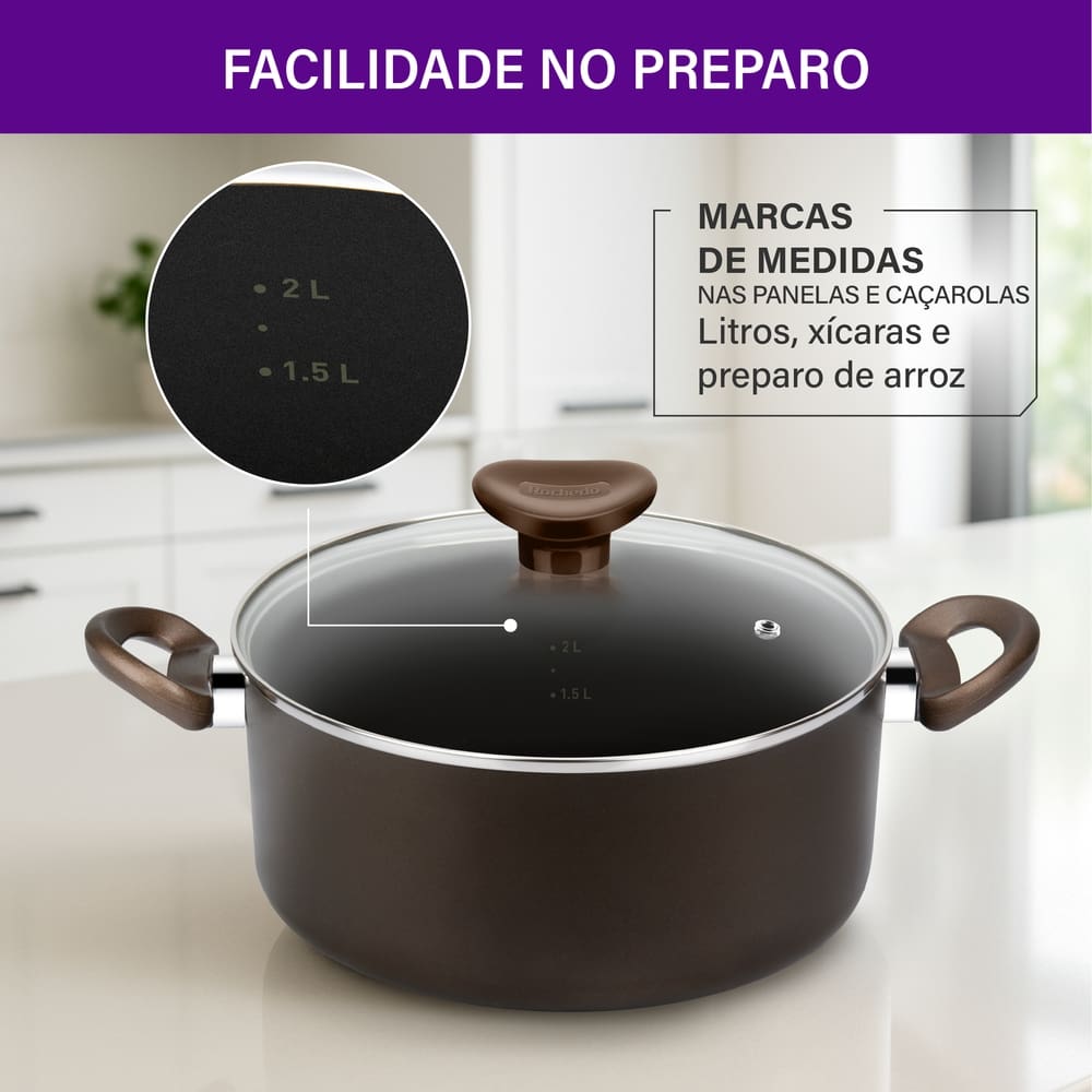Conjunto de Panelas 5 Peças Rochedo Expert