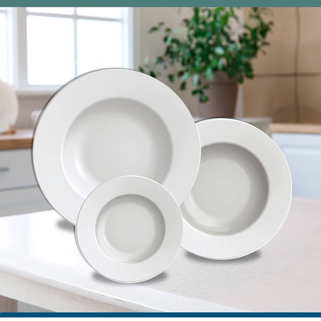 Conjunto Pratos Tramontina Maria Augusta 12 peças Branco