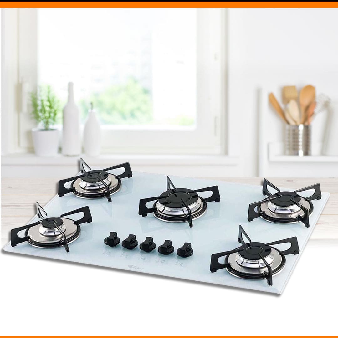 Cooktop 5 Bocas Fischer 1642 Branco Polar Extra