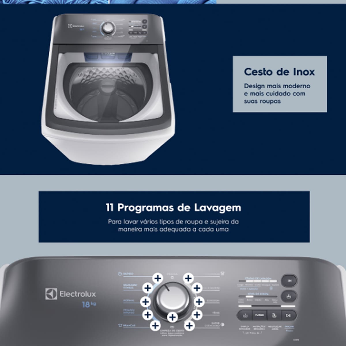 Lavadora de Roupas Electrolux Efficient LEE18 