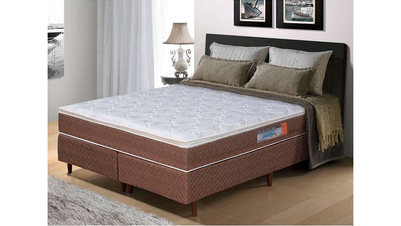 Cama Box Queen Size Umaflex Berlim com Molas Ensacadas 72x158x198cm