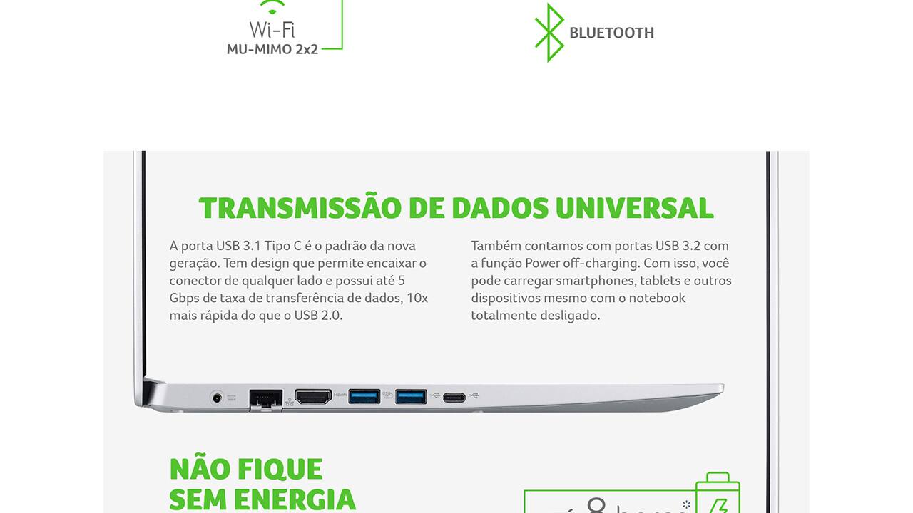 NOT ACER A515-54-58Z4 CI5/8GB/512SSD/15.6/W11 - 55048485