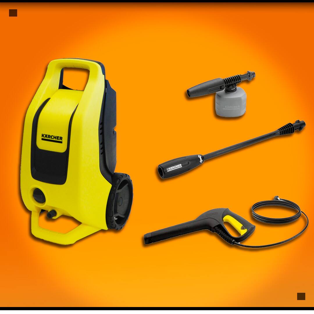 Lavadora Alta Pressão Karcher K3 com diversos acessórios