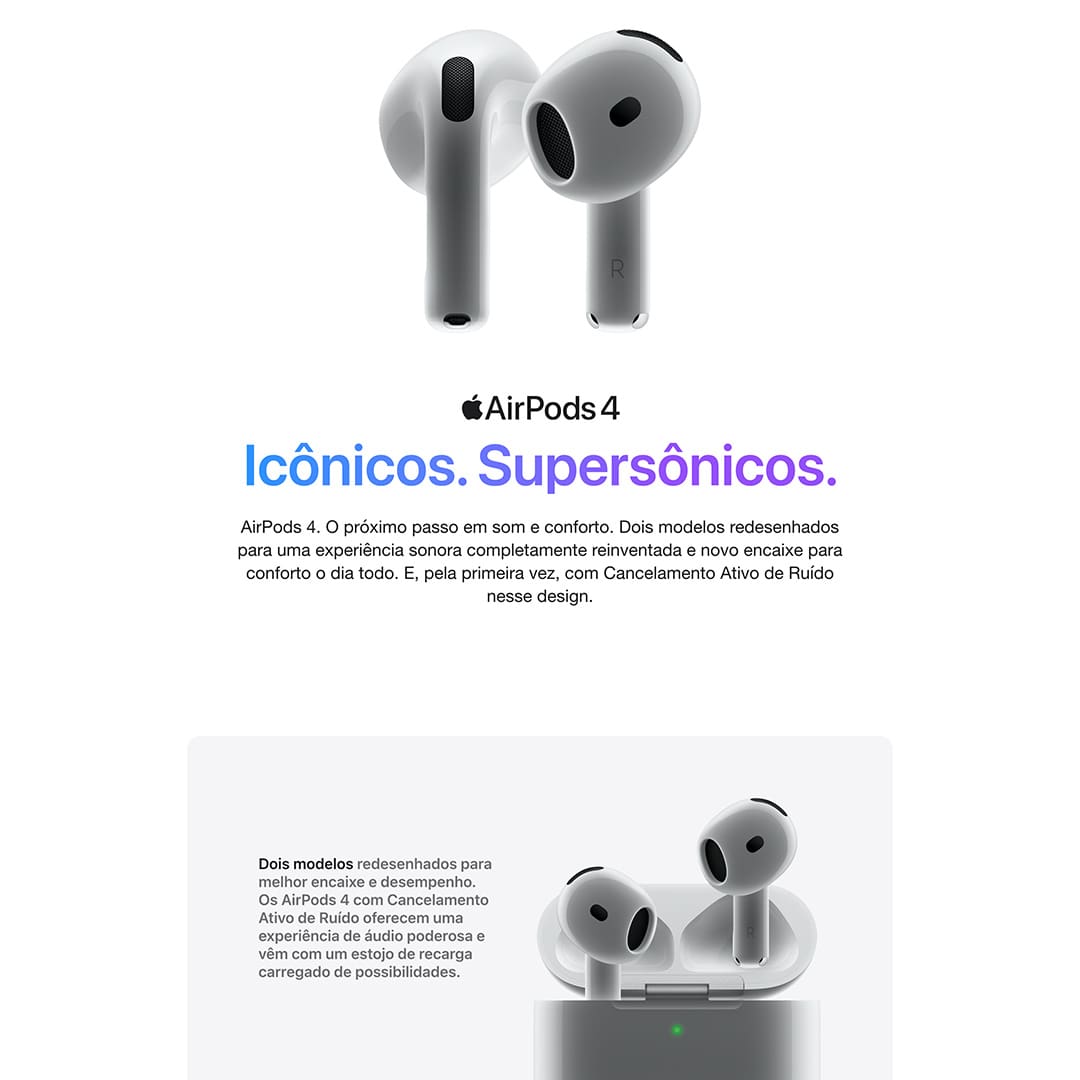 Apple AirPods 4 - Branco | Extra