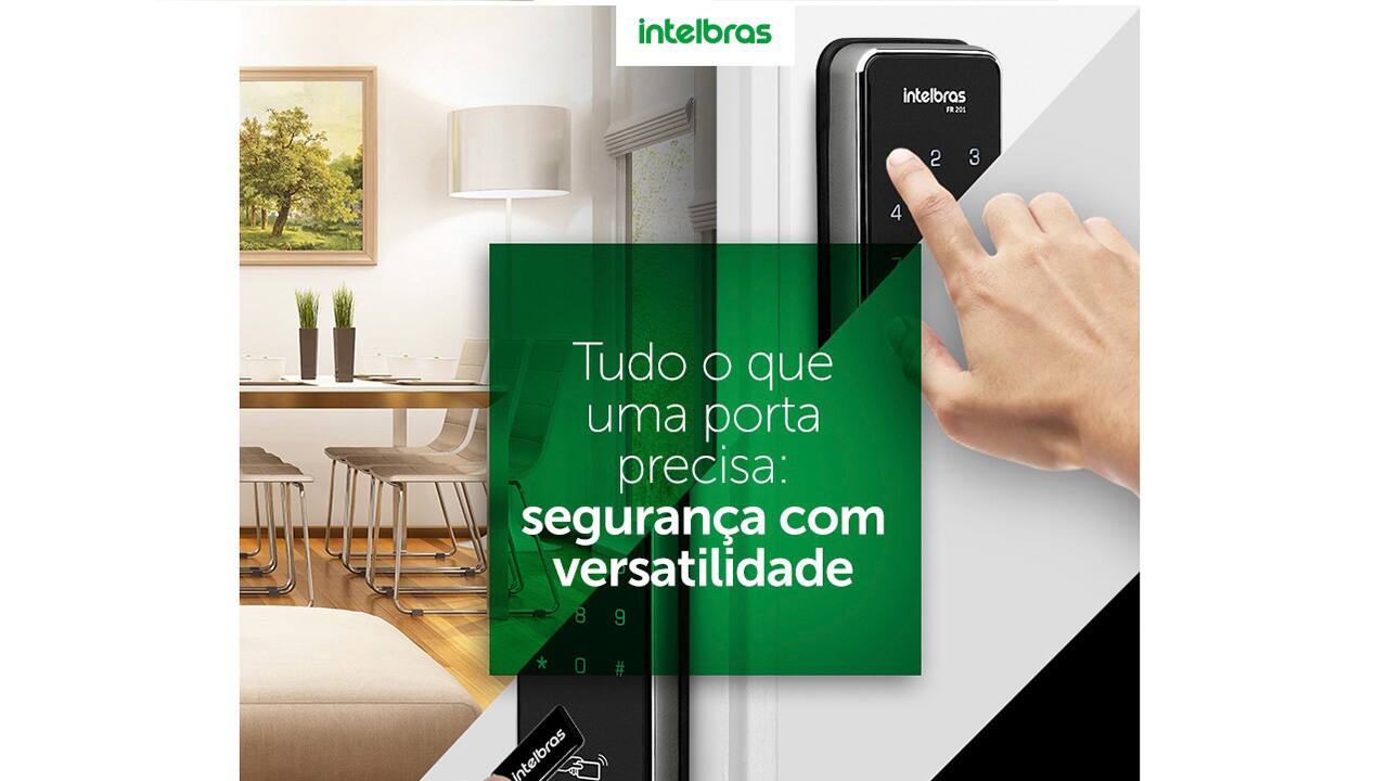 Fechadura Digital de Sobrepor Intelbras FR 201 Preta