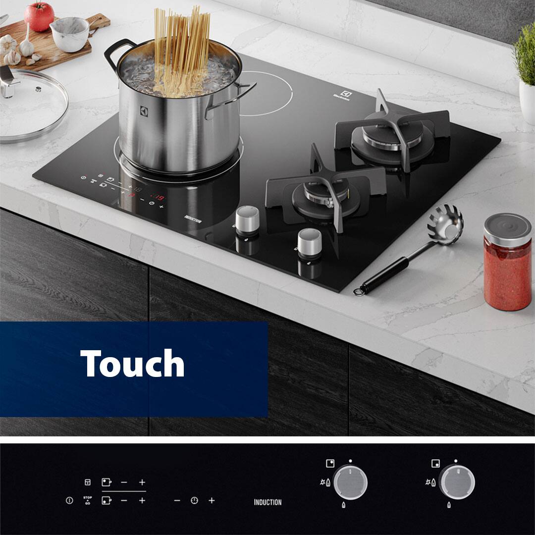 Cooktop Híbrido Electrolux painel IE60H painel touch