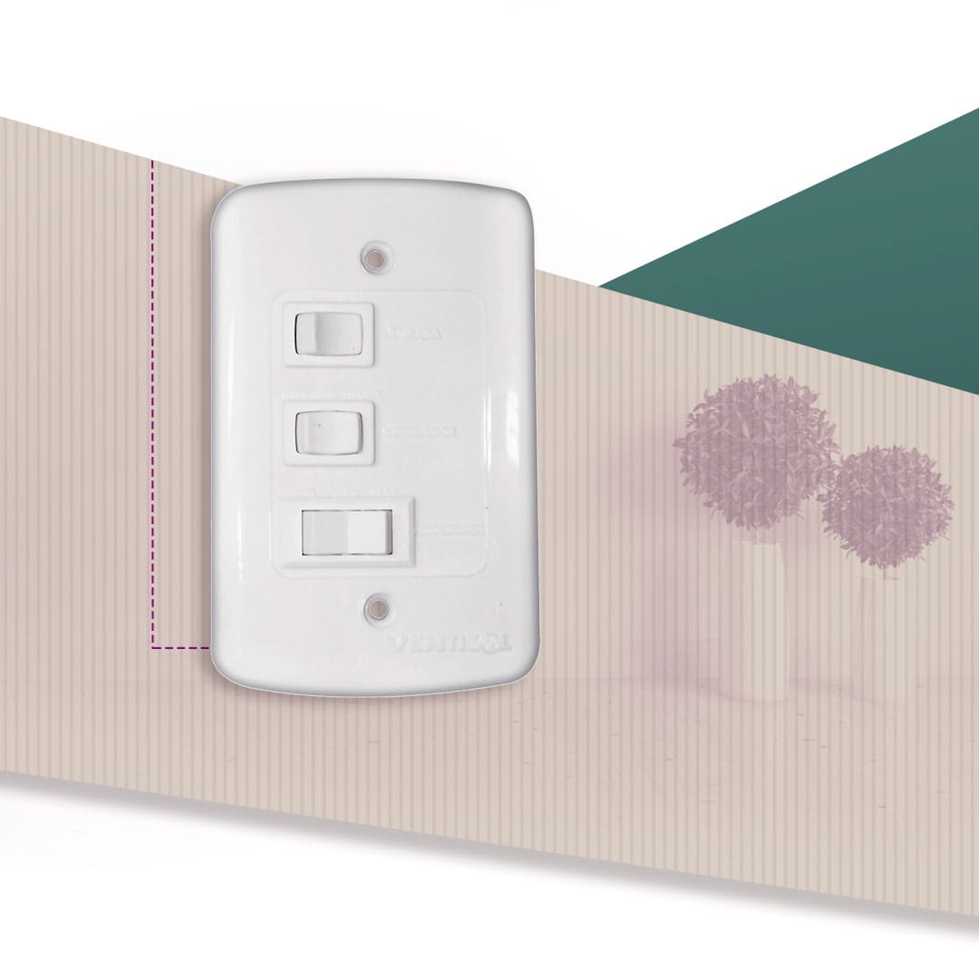 Ventilador de Teto Ventisol Wind Light velocidades controlador parede 
