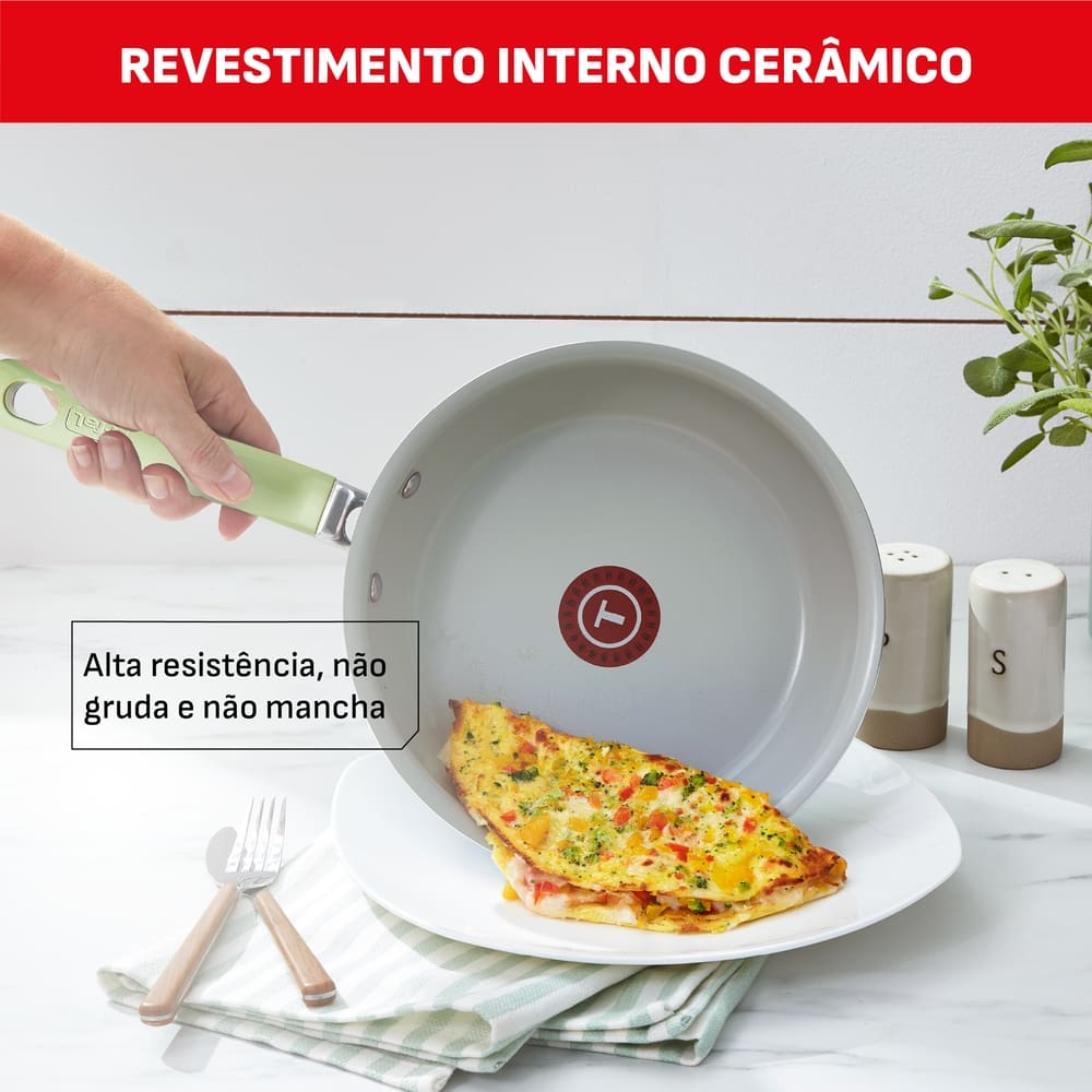 Conjunto de Panelas Tefal Recycled Ceramic 9 Peças