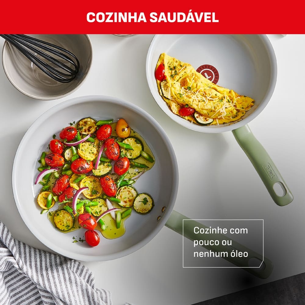 Conjunto de Panelas Tefal Recycled Ceramic 9 Peças