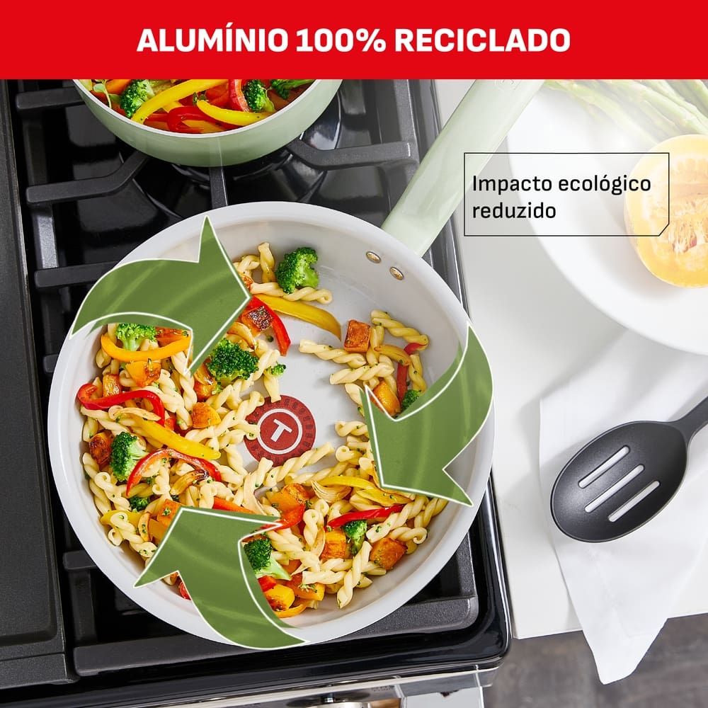 Conjunto de Panelas Tefal Recycled Ceramic 9 Peças