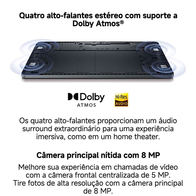 O Tablet Redmi Pad SE é a escolha perfeita para quem busca um aparelho com bateria de longa duração, grande capacidade de armazenamento e câmera principal nítida com 8 MP para registrar os melhores momentos. A bateria de longa duração (8000mAh) elimina as preocupações em recarregar o tablet enquanto você viaja, assiste a vídeos ou participa de reuniões on-line.
