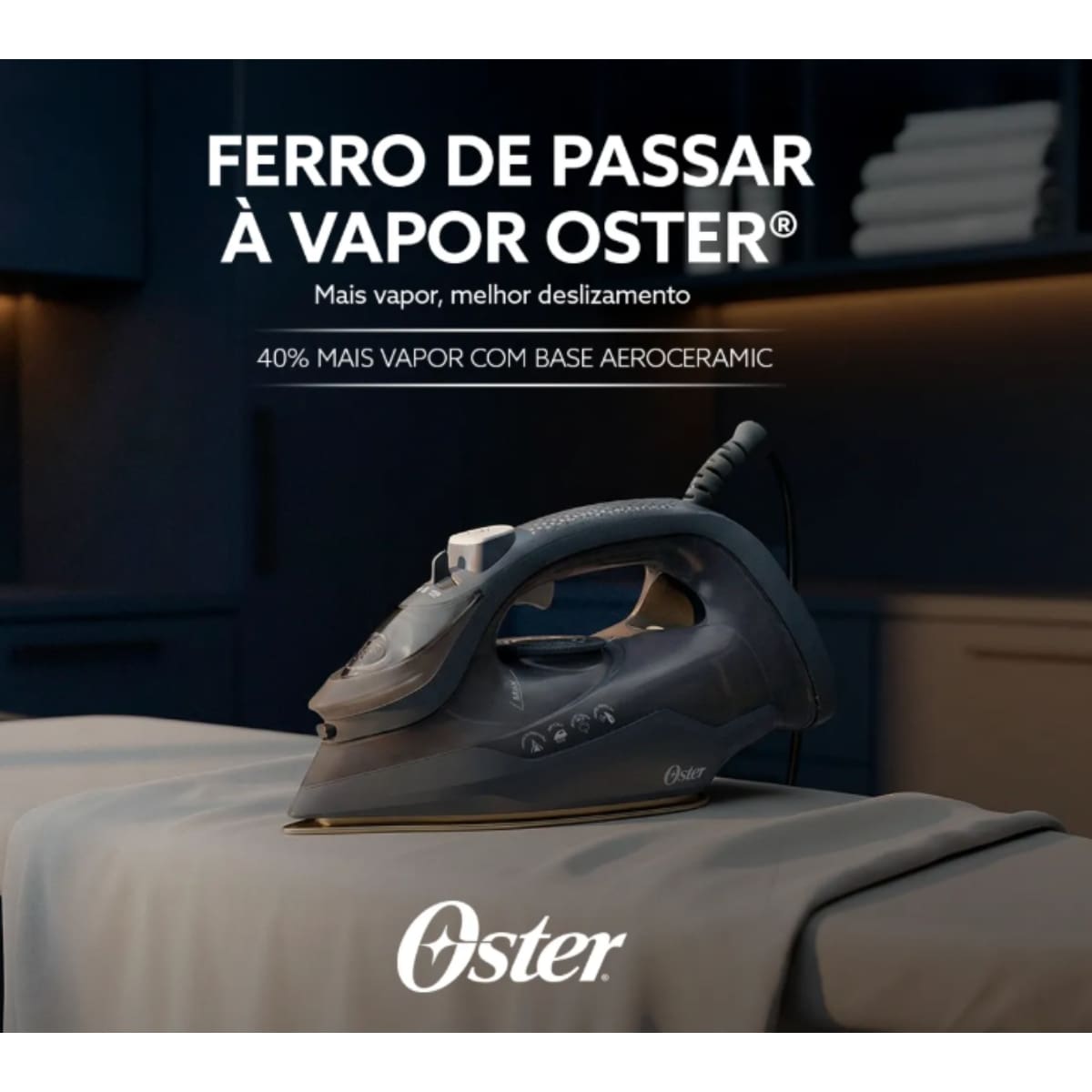 Ferro de Passar a Vapor Oster AeroCeramic 250ml Va...