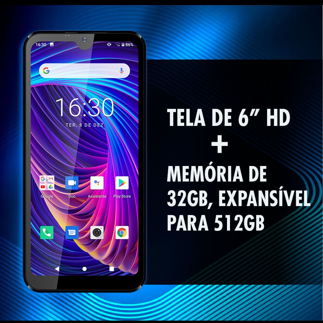 Smartphone Philco Hit P8 tela armazenamento