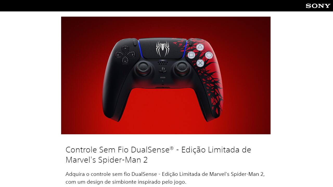 Controle sem fio DualSense Marvel's Spider-Man 2 Limited Edition