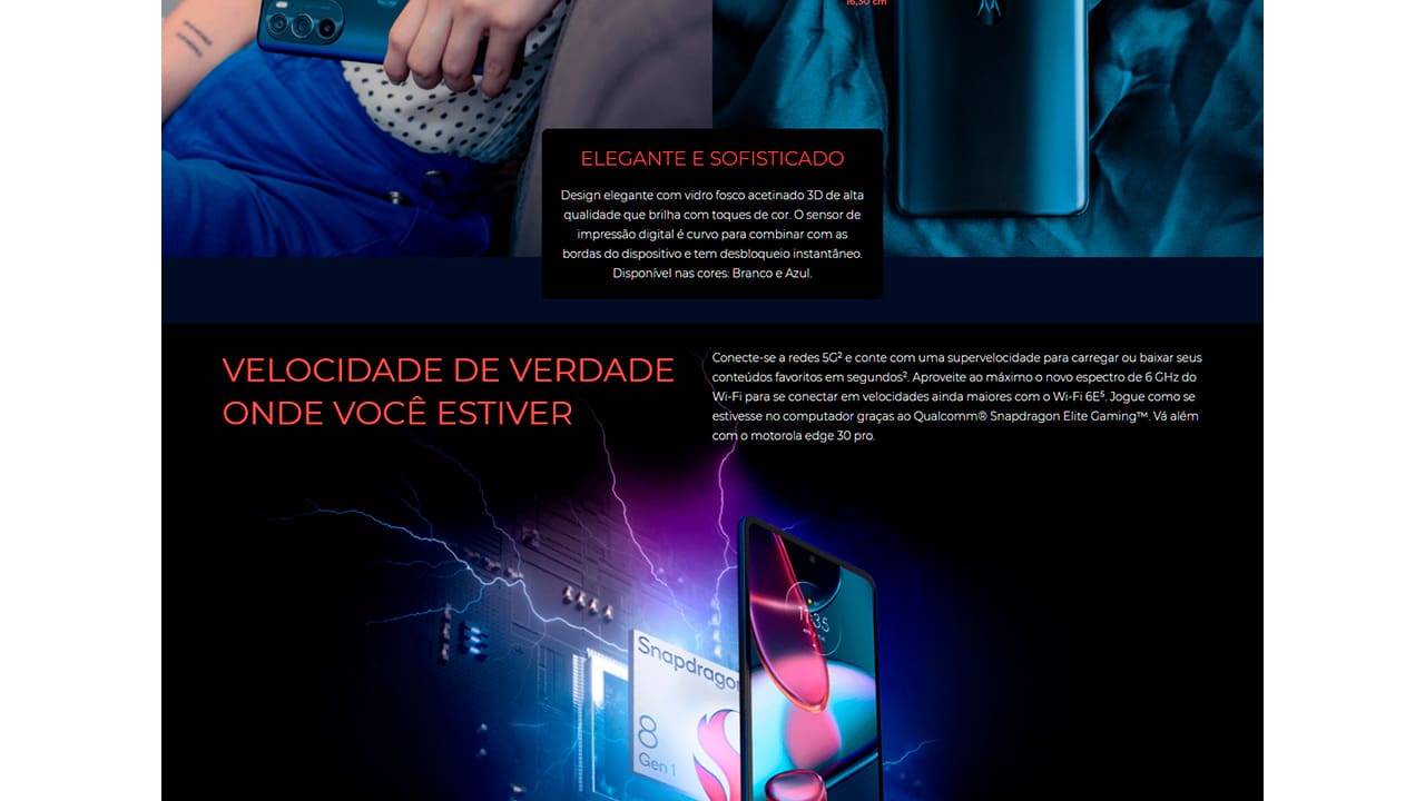 Smartphone Motorola Edge 30 Pro 5G Branco