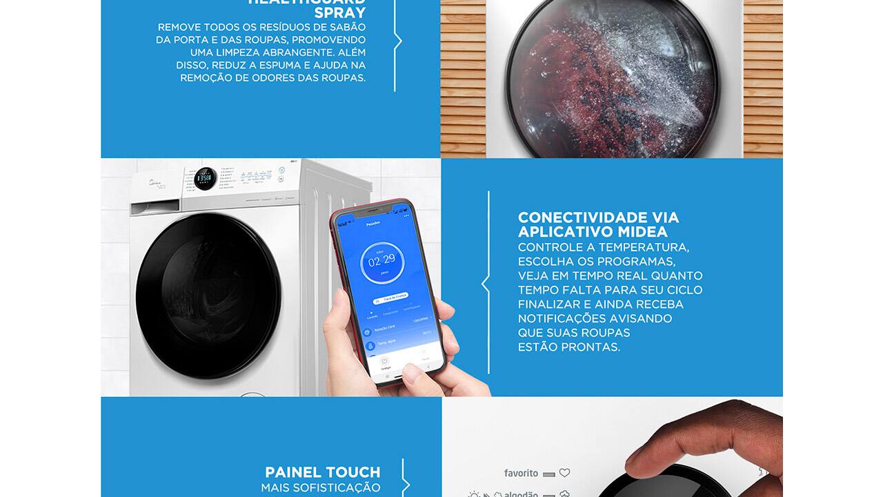 Lava e Seca Midea HealthGuard