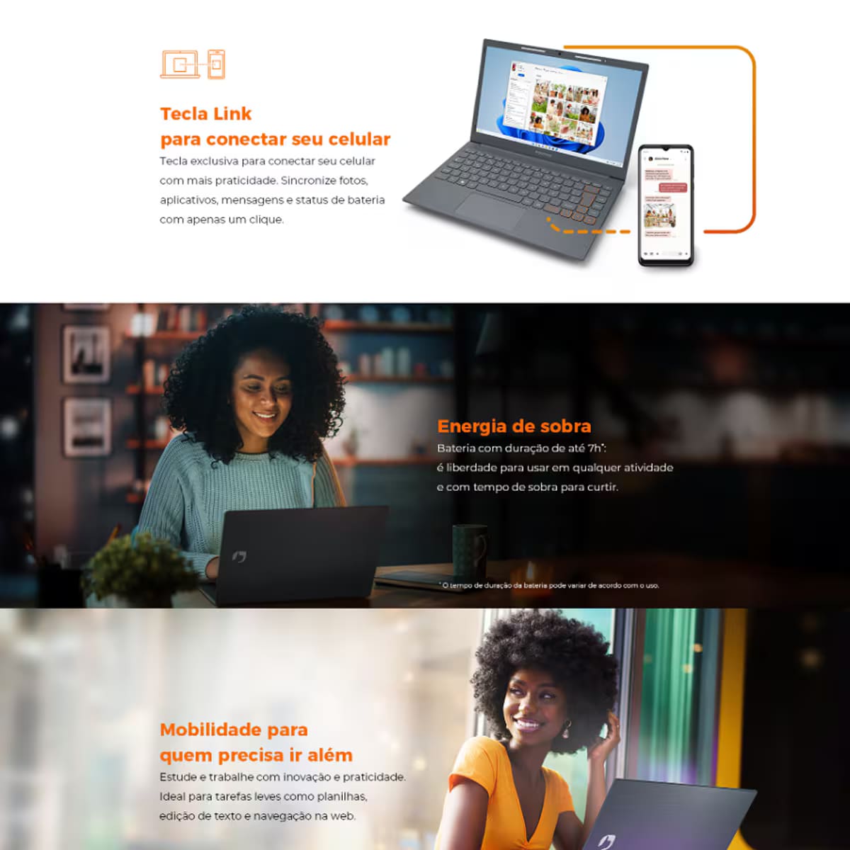 Notebook Positivo Intel Celeron Dual Core 4GB RAM 128GB eMMC Tela 14" HD Windows 11 - Vision C14