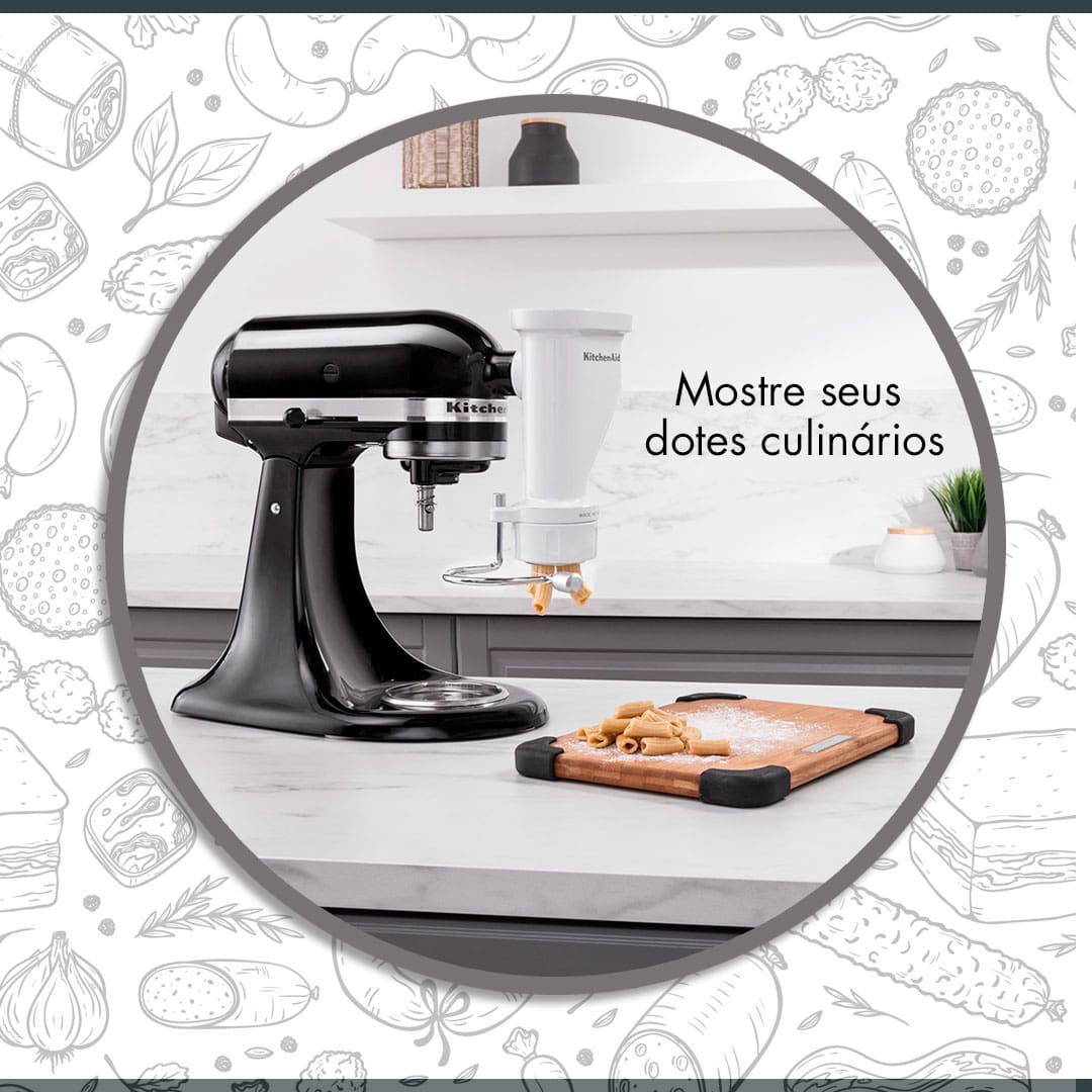 Set Pasta Press KI301CX dotes culinários pincel limpeza