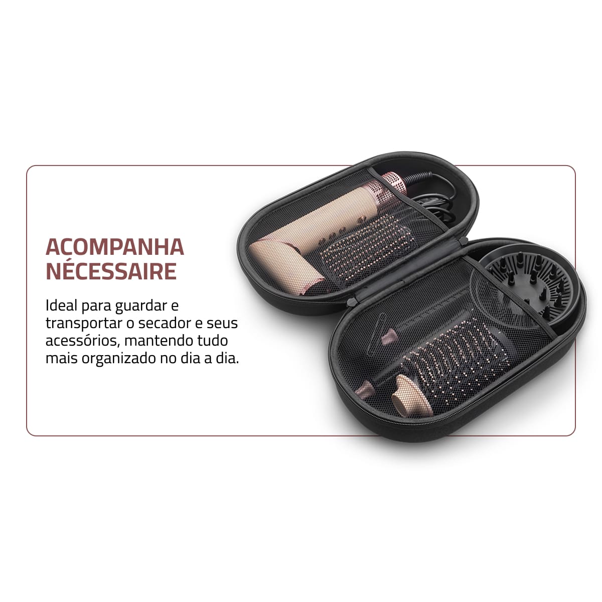 Secador 5 em 1 Mondial SM-01-BLDC-CP 1500W Tecnologia Cerâmica Rosa