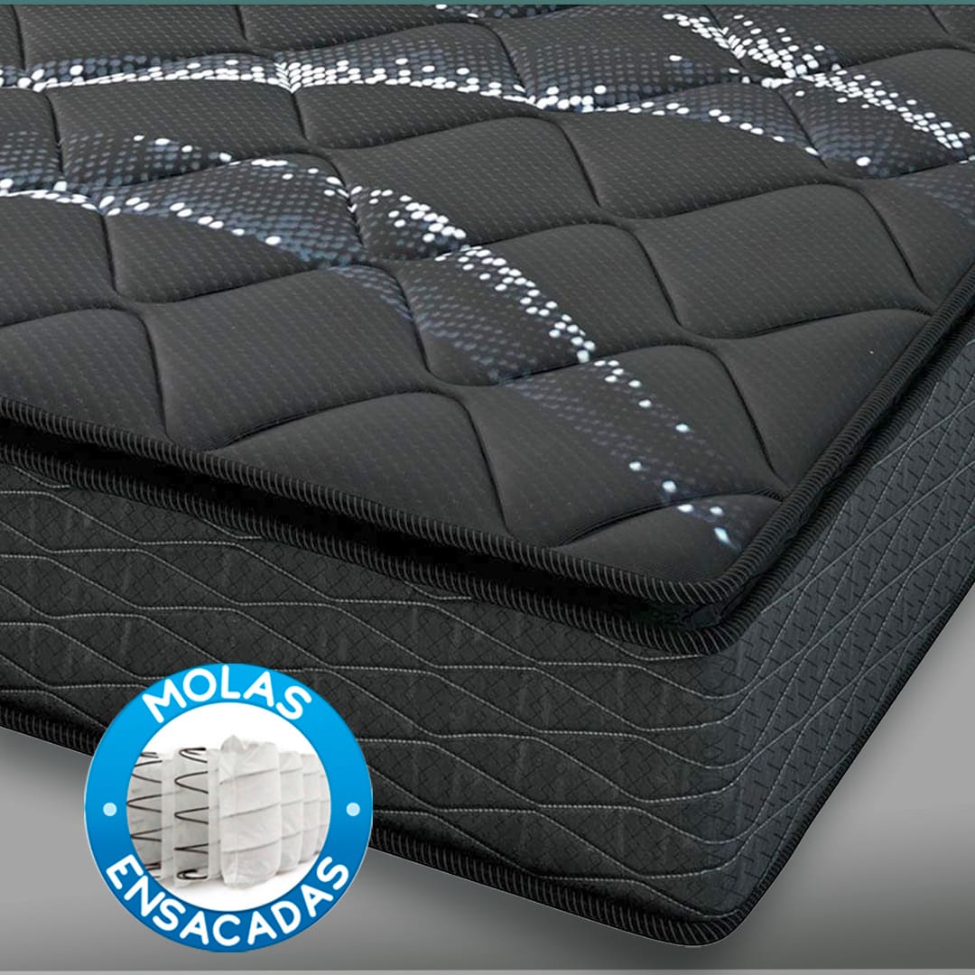 Colchão Casal Umaflex New Itália molas ensacadas camada Pillow Top 