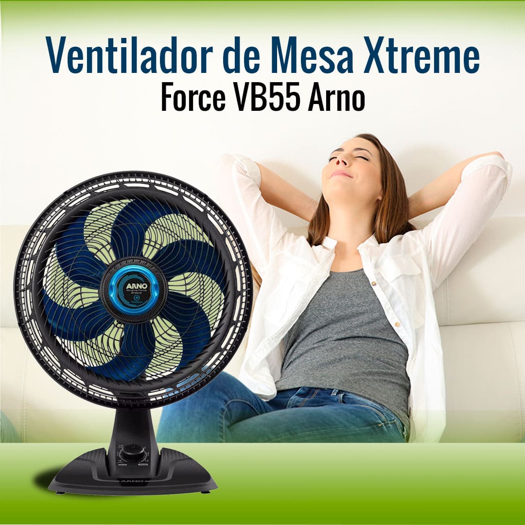 Ventilador Mesa Arno Xtreme Force Breeze VB55 Preto
