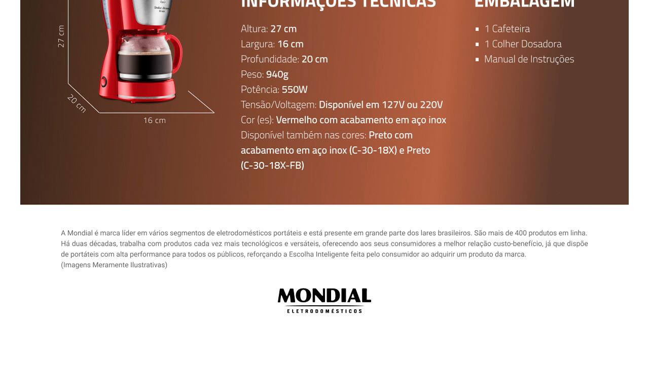 cafeteira-eletrica-mondial-dolce-arome-c35-vermelha