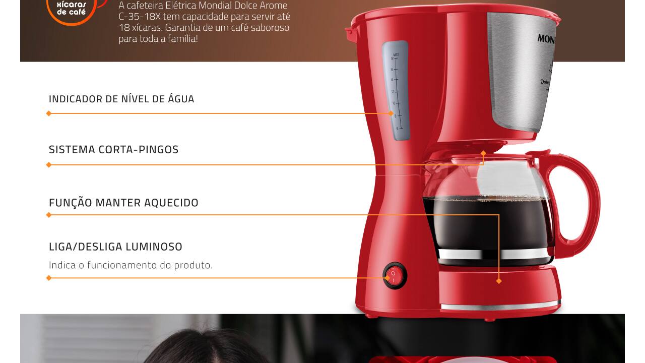 cafeteira-eletrica-mondial-dolce-arome-c35-vermelha
