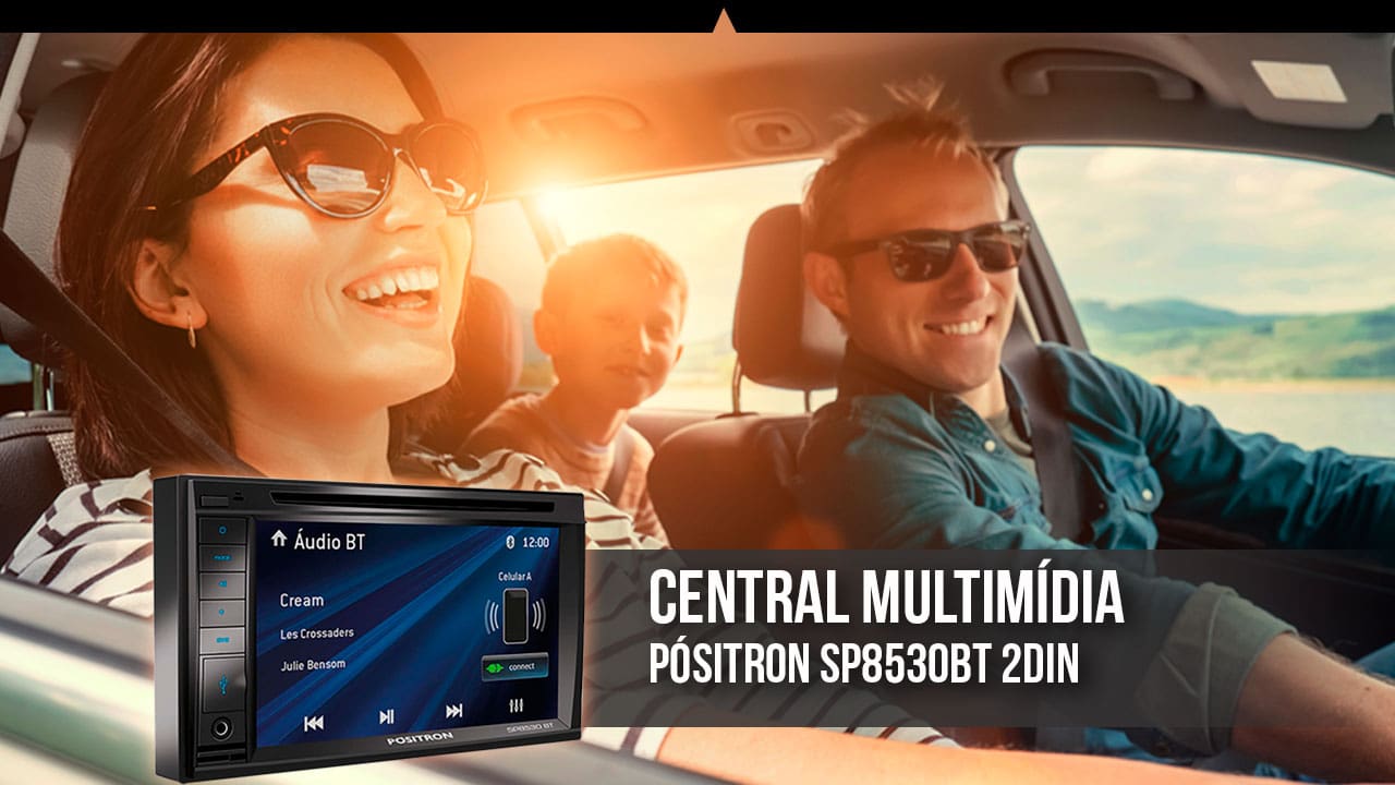 Central Multimídia Pósitron SP8530BT 2DIN Tela 6,2 polegadas