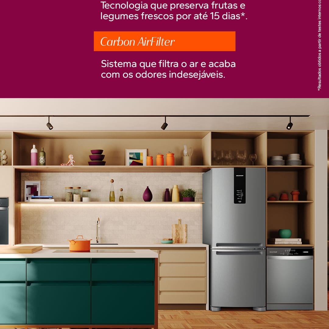 Desempenho Excepcional Brastemp A Geladeira Brastemp Frost Free Inverse BRE57FB une amplo espaço interno e praticidade. Com o refrigerador na parte superior e o freezer na parte inferior, você tem acesso rápido aos alimentos mais consumidos. O sistema Turbo Ice permite fazer gelo com mais velocidade, enquanto a eficiência energética, com classificação A+++, proporciona a economia de energia.