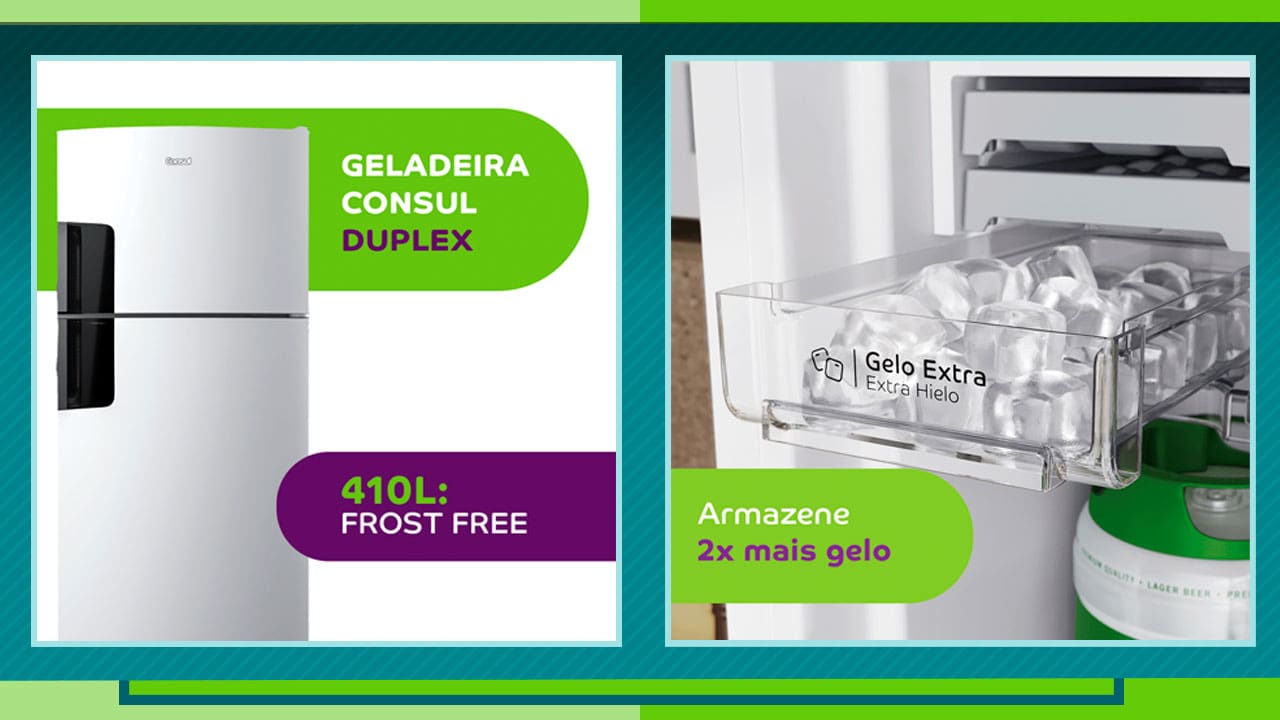 Geladeira Consul CRM50FB Frost Free Filtro Antiodor