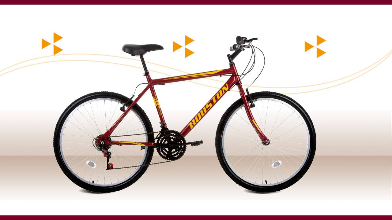 Bicicleta Houston Foxer Hammer Vermelha Amarela 