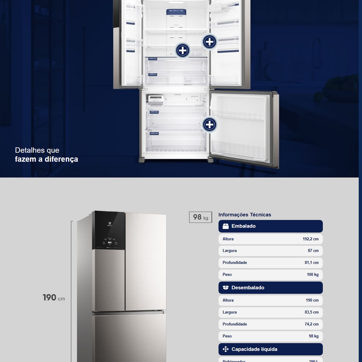 Geladeira Frost Free Electrolux IM8S