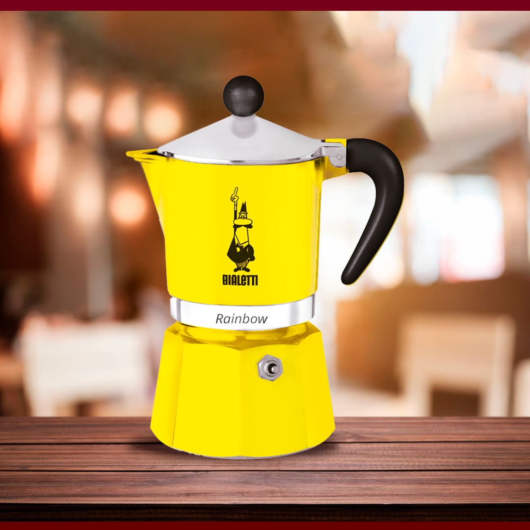 Cafeteira Italiana Bialetti Rainbow- 3 xícaras