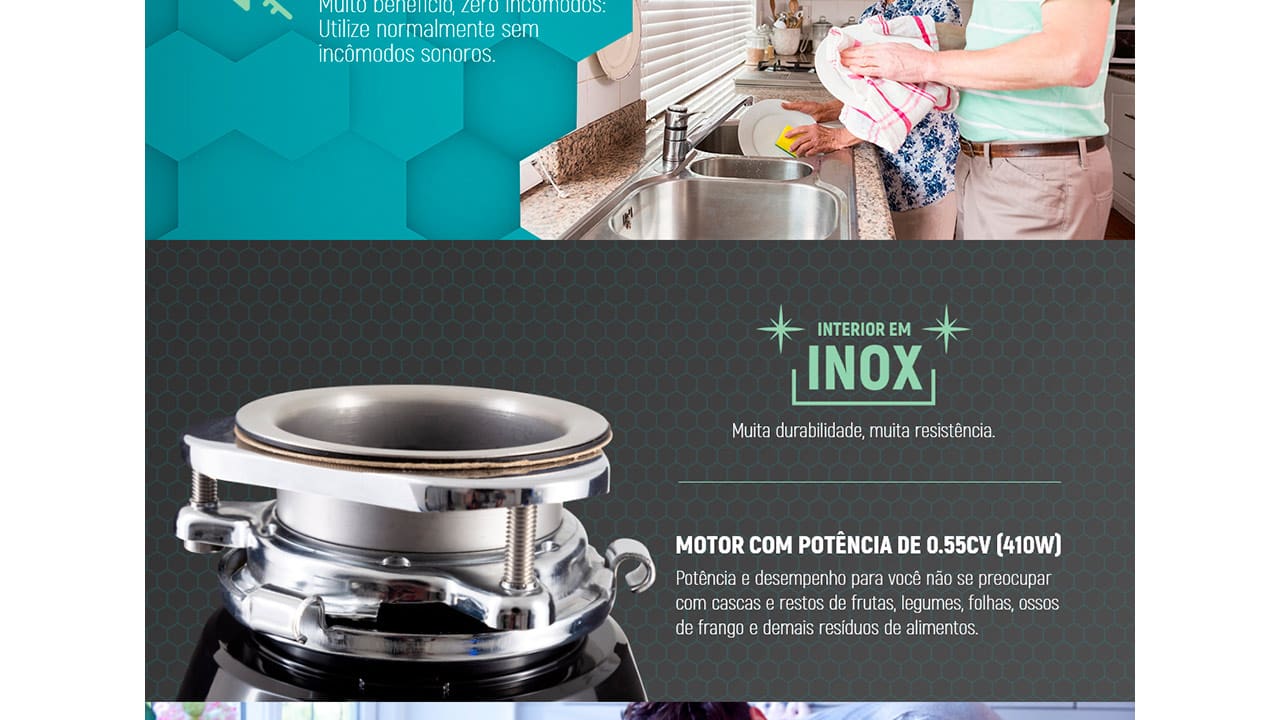 Triturador de Resíduos de Alimentos Philco PTA055P