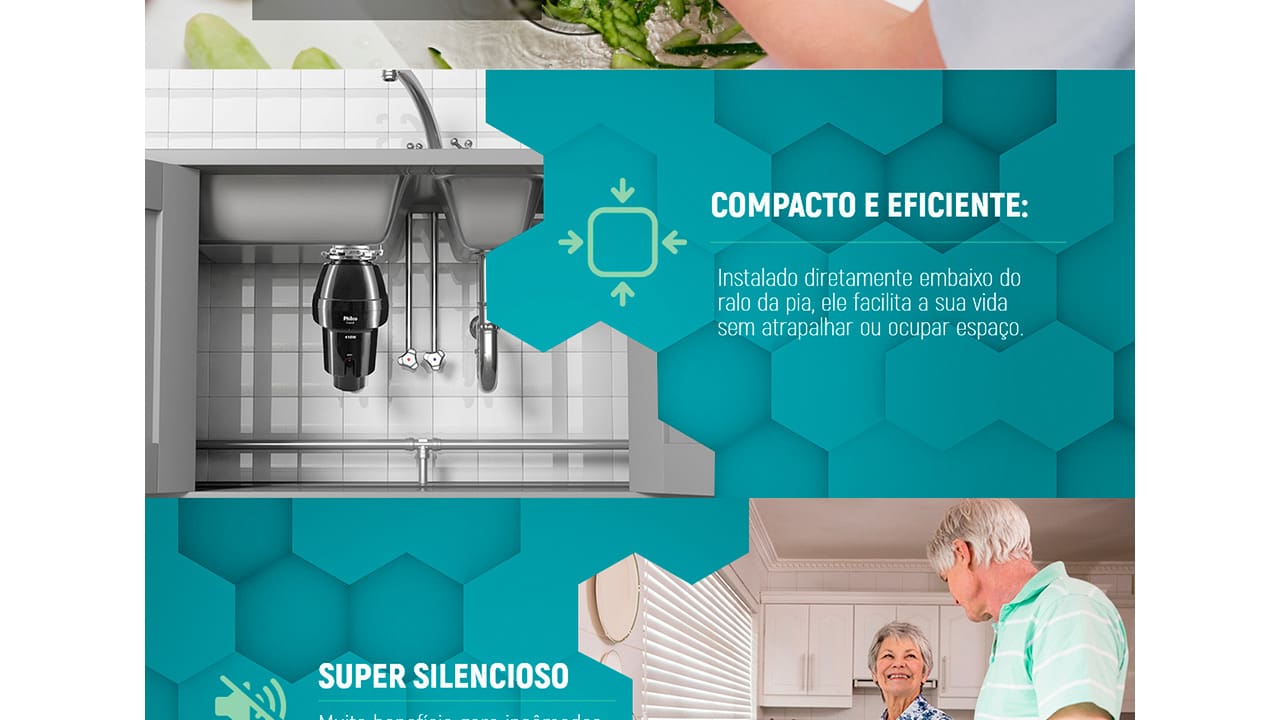 Triturador de Resíduos de Alimentos Philco PTA055P