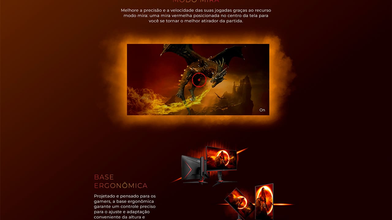 Monitor Gamer LED 23.8" Full HD AOC Hero 24G2/BK
