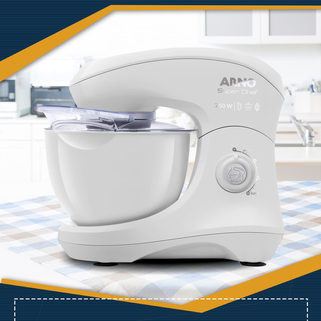 Batedeira Planetária Arno Super Chef KM00 - Branca