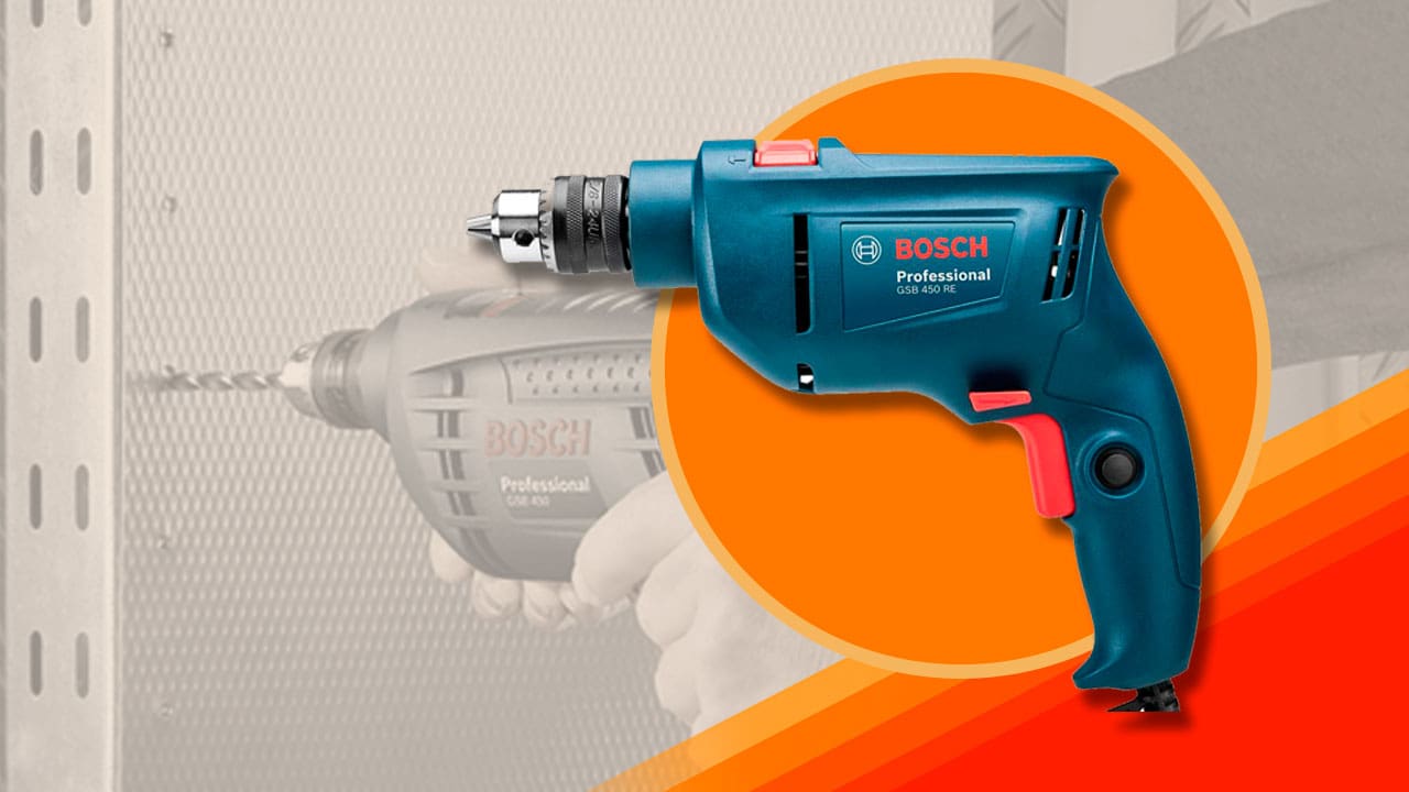 Furadeira de Impacto Bosch GSB 450 chave mandril