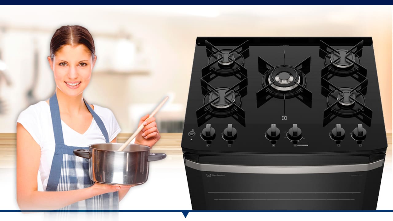 Fogão Electrolux 5 Bocas Experience FE5GP Preto