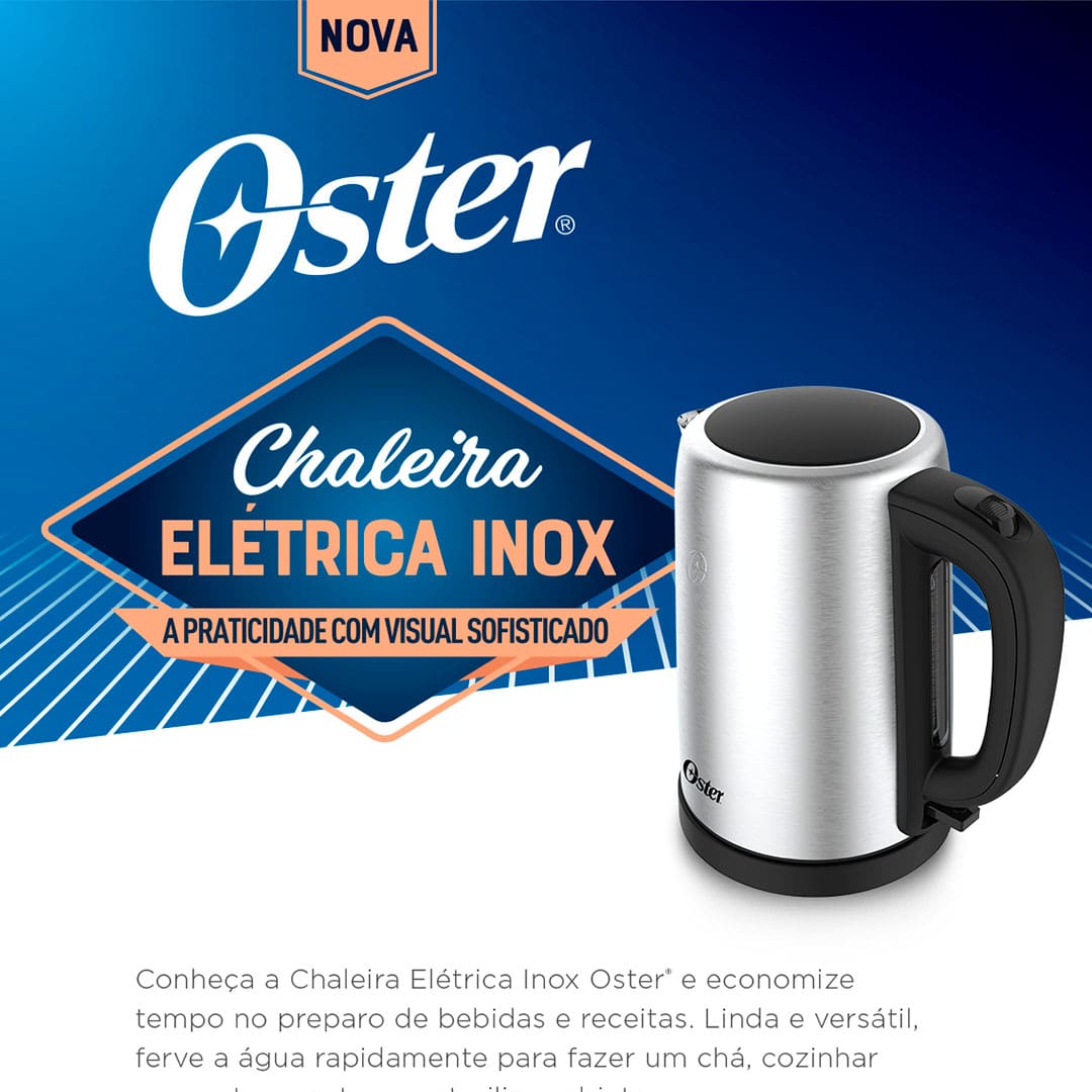 Chaleira Elétrica Oster OCEL550 1,7L Inox