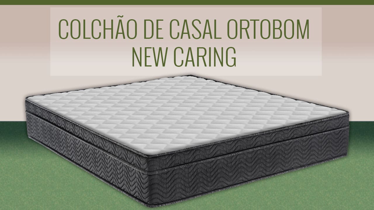 Colchão Casal Ortobom New Caring com Europillow e Molas Nanolastic 21x138x188cm Cinza Branco