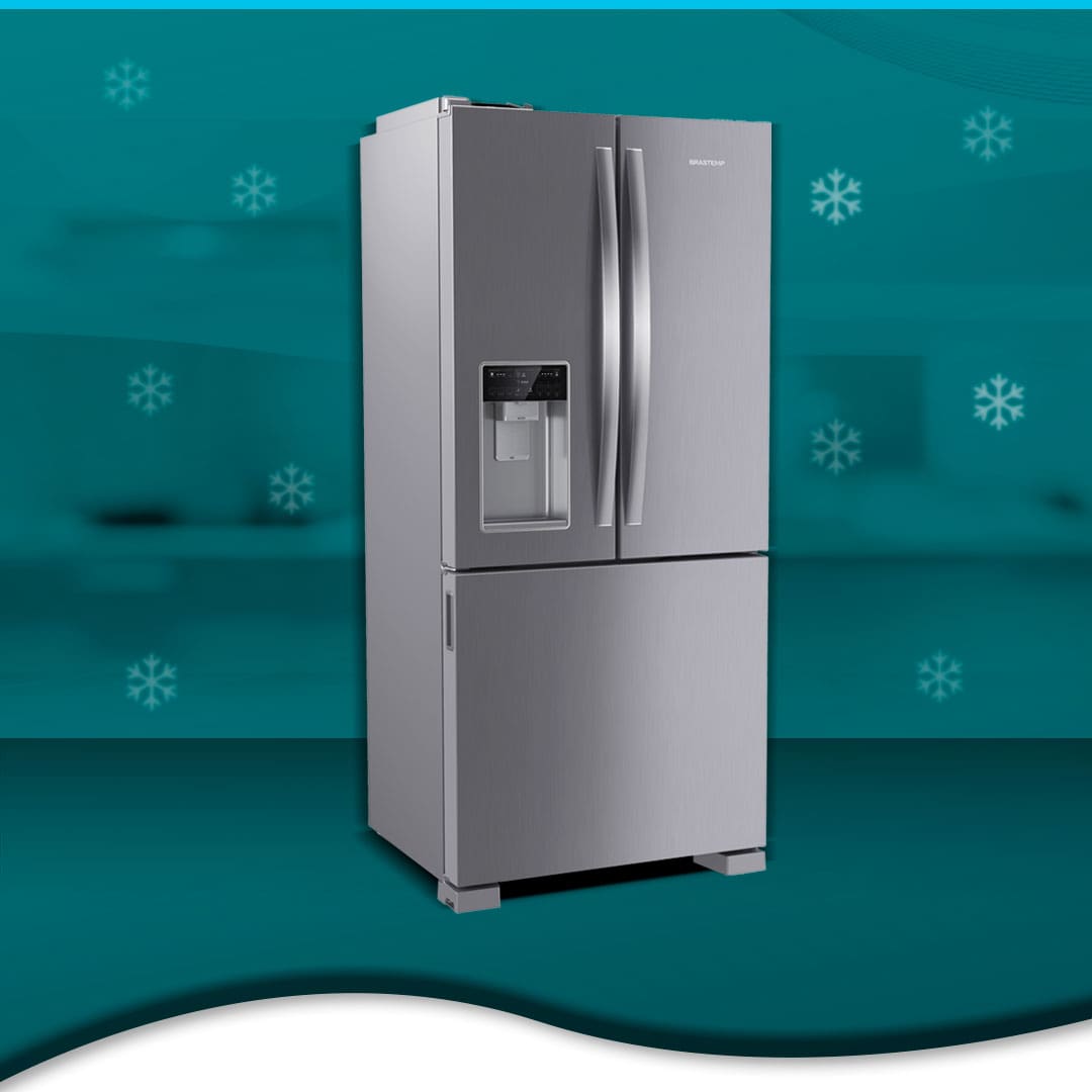 Refrigerador French Door Side Inverse Brastemp BRH85AK Inox