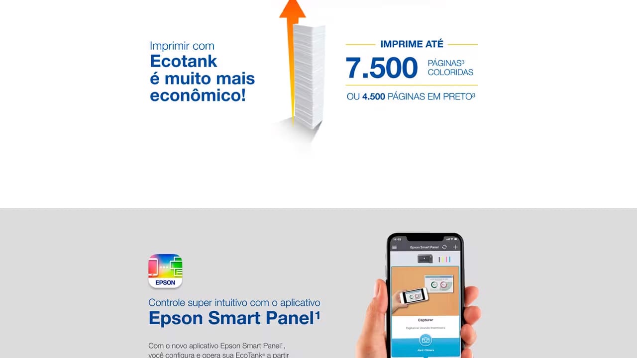 Impressora Tanque de Tinta Epson EcoTank L1250