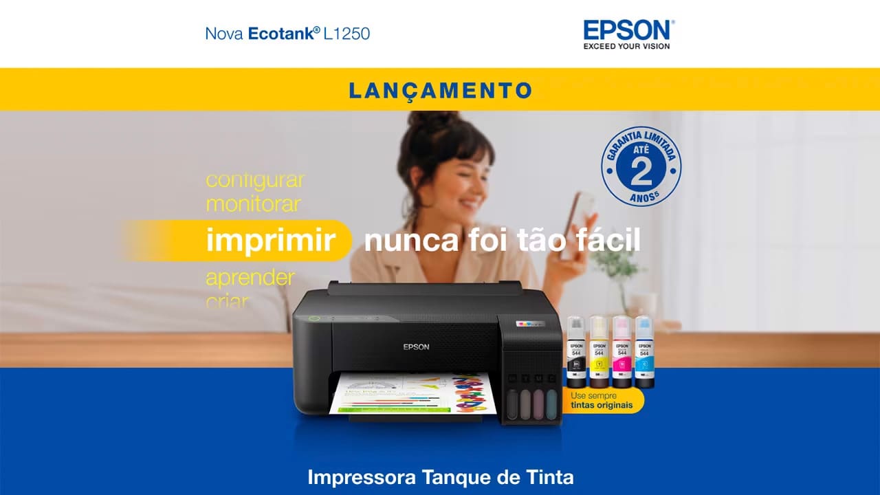 Impressora Tanque de Tinta Epson EcoTank L1250